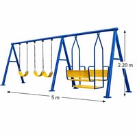 مرجيحة خارجية 3 مقاعد مع كرسي مرجيحة عائلي