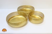 طقم صحون تقديم ذهبي