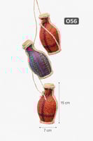 تعليقة ديكور تراثية – 3 قوارير قماش منسوجة بحبل جو...