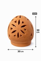 فانوس فخار تراثي مثقب 30 سم