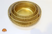 طقم صحون تقديم ذهبي