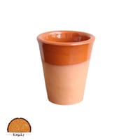 كوب فخار مطلي بلونين