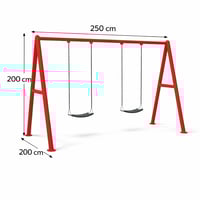 مرجيحة ثنائية للأطفال مقعدين خارجية