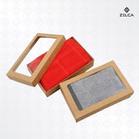 علب كرافت مع غطاء بنافذة منفصل (12 علبة)