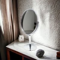 مرآة ذات جهتين كروم بيضاوي