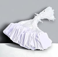 كرت تعليق تاق اسعار ابيض مستطيل ورقي (100 حبة)