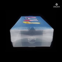 علب احذية مع حامل يد بلاستيك مقوي ( 12 حبة )