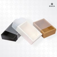 علب كرافت ورقية مع غطاء سحاب شفاف ثلجي غير شفاف (1...