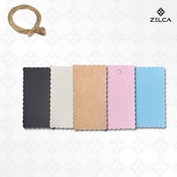 بطاقة كرافت تاق ورقي مع خيط حبل (50 حبة)