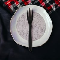 شوكة بلاستيك لون أسود 18 سم ( 65 ) حبة