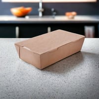 علب ورق كرافت بني مع غطاء متصل بدون نافذة (50 حبة)