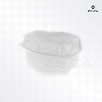 وعاء بلاستيك دائري شفاف مع غطاء متصل للحلويات والك...