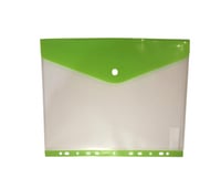 ملف مخرم عرضي A4 لون اخضر