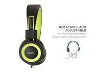 سماعة رأس سلكية قابلة للطي ( اخضر + اسود )