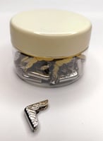 زوايا البوم فضي 40 حبة 1.5 سم