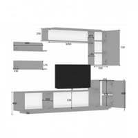 طاولة تلفزيون لون ابيض -موديلvenus