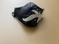 كمامة سهرة تطريز فضي - evening mask