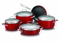 كوركماز زيتا بلس طقم أواني طهي 9 قطع احمر - A1293