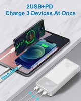 شاحن سفري بقوة 20الف الشحن السريع 20واط من بيسوس