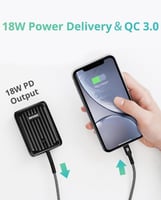 شاحن سفري 10الف ملي امبير سوبر ميني بمنفذين بي دي...