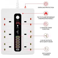 توصيلة 6في6 تحتوي على 6مخارج كهرباء و5منافذ شحن ذك...