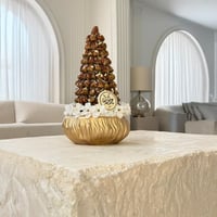 صينية ريزن ذهبي ( تمر محشي 2 كيلو هرم )