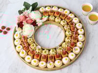 صينية خشب حلا فرنسي 56 قطعة