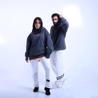 New dark gray oversize hoodie