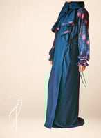 شرشف صلاة لف رسم باتيك كحلي بترولي مع فوشي