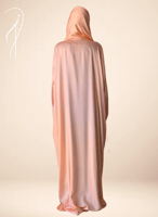 شرشف صلاة خربزي ستان اويا ورد و الطرحة متصلة