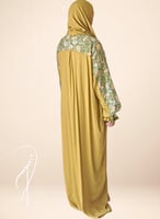 شرشف صلاة لف رسم باتيك اصفر كموني أنيق