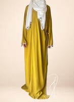 شرشف صلاة لف كموني أصفر مستردة مزين بالكروشيه و ال...