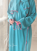 شرشف صلاة لف فيروزي بالكروشيه يدوي