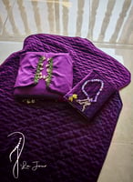 شرشف صلاة لف موف بالورد الاويا اصفر و ابيض الفاخر