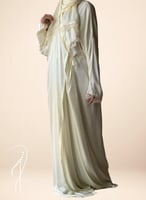 شرشف صلاة لف اوف وايت ستان مزين باويا و الطرحة مثب...