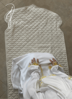 شرشف صلاة اويا لف مفتوح اوف وايت مع اصفر