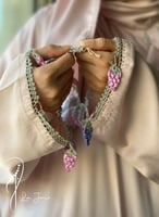 شرشف صلاة لف بصلي على موف كروشيه يدوي الطرحة مثبتة