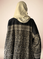 شرشف صلاة سستة طرحة اسودو بيج منقوش بني منفصلة.