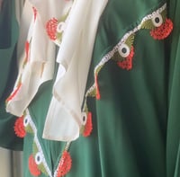 شرشف صلاة سستة اويا أحمر و أخضر زرعي