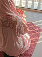 شرشف صلاة لف رسم باتيك بنك خربزي ورود