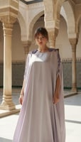ثوب موف فاتح مطرز من لاجور حق رمضان