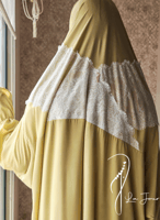 شرشف صلاة خمار اخضر بالدنتال الابيض و مع شنطة من ل...