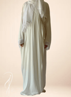 شرشف صلاة كروشيه لف مثل الروب ابيض و الطرحة منفصلة