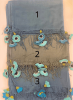 طرحة بكروشيه اويا تركي ورد