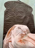 شرشف صلاة سحاب خربزي مزين بالكروشيه اليدوي و الطرح...