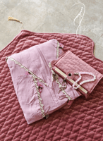 شرشف صلاة سستة وردي باستيل بالكروشيه و الورد الاوي...