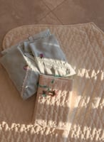 شرشف صلاة قطن بارد لف أزرق بستال بالورد الاويا الف...