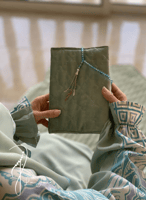 شرشف صلاة لف رسم باتيك فيروزي باستيل الطرحة مثبتة