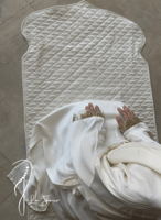 شرشف صلاة لف ستان اوف وايت اويا ذهبي و الطرحة مثبت...