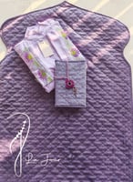 شرشف صلاة لف بنفسجى مزين بأويا يدوي أنيق